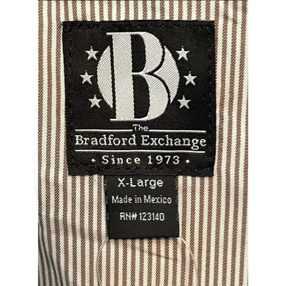 The Bradford Exchange John Wayne Brown Leather Vest Men’s NWT Size XL New A112 - Picture 2 of 10